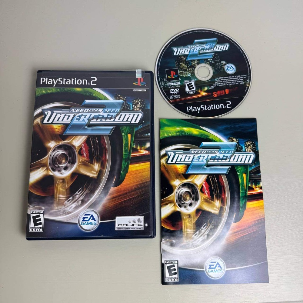 EA Need for Speed Underground 2 PS2 Game NTSC Complete CIB Black Label